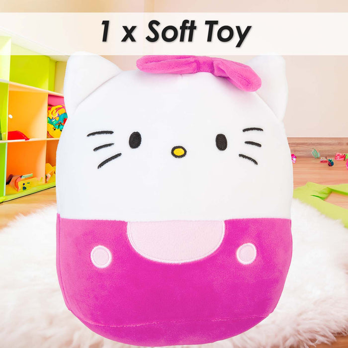 Hello Kitty Oval Pillow Pink and White Theme Pink - 22cm x 16cm