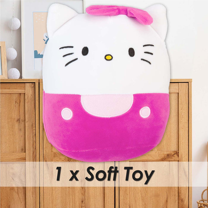Hello Kitty Oval Pillow Pink and White Theme Pink - 22cm x 16cm