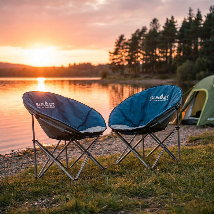 Folding Chair Eclipse Bentley-Blue With Summit Bag Blue - 84cm x 40cm