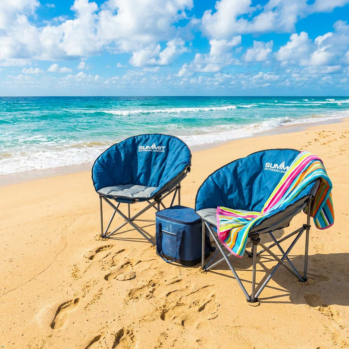 Folding Chair Eclipse Bentley-Blue With Summit Bag Blue - 84cm x 40cm