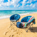 Folding Eclipse Camping Chair | Cup Holder | Carry Bag | 2 Set | Blue