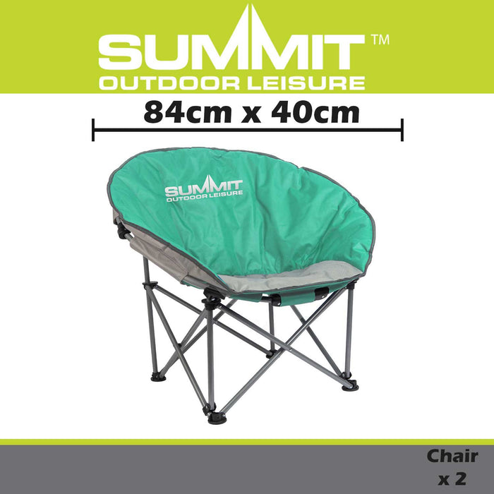 Folding Chair Eclipse Green-Lake With Summit Bag Green - 84cm x 40cm