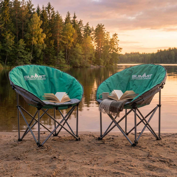 Folding Chair Eclipse Green-Lake With Summit Bag Green - 84cm x 40cm