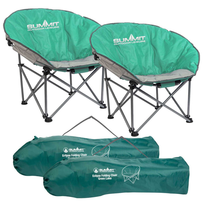 Folding Eclipse Camping Chair | Carry Bag | 2 Set | Blue