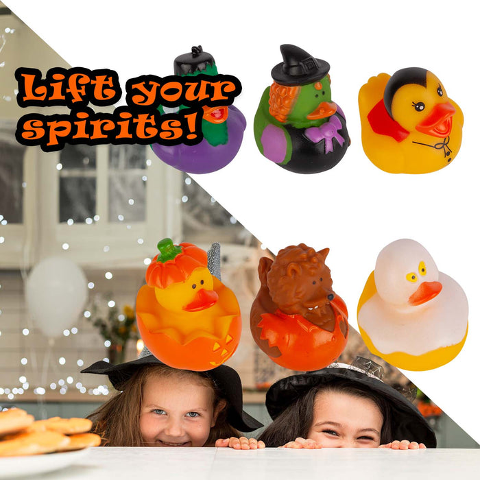 Halloween Ducks Pumkin-Ghost-Dracula-Witch-Werewolf-Frankenstein