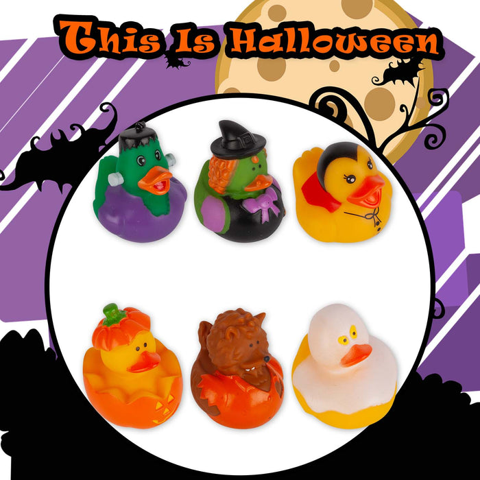 Halloween Ducks Pumkin-Ghost-Dracula-Witch-Werewolf-Frankenstein