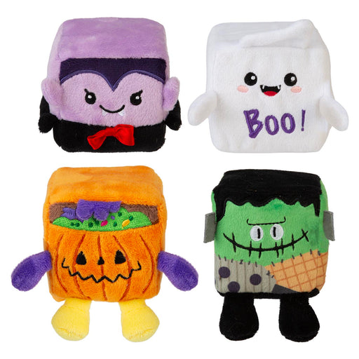 Halloween Squishy Cube Vampire-Pumpkin-Ghost-Frankenstein 4 Pack