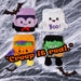 Halloween Squishy Cube Vampire-Pumpkin-Ghost-Frankenstein 4 Pack
