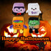 Halloween Squishy Cube Vampire-Pumpkin-Ghost-Frankenstein 4 Pack