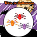 Halloween Spooky Jointed Legs Spider Red-Orange-Purple | 12 Pack