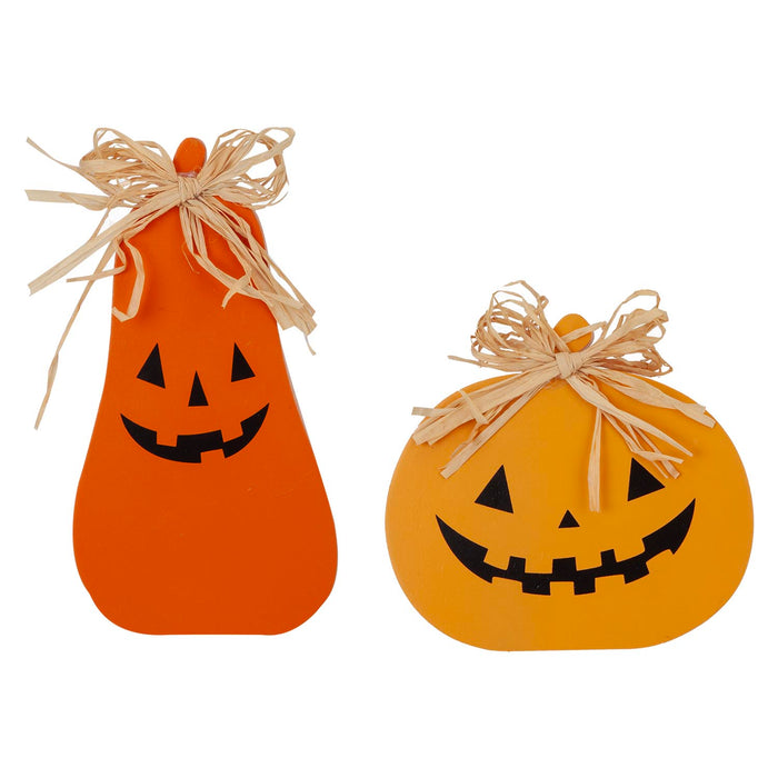 Halloween Pumpkin Table Decorations Round-Tall | 2 Pack