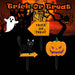Halloween Outdoor Stake Signs Cat-Pumpkin-Trick Or Treat 3 Pack