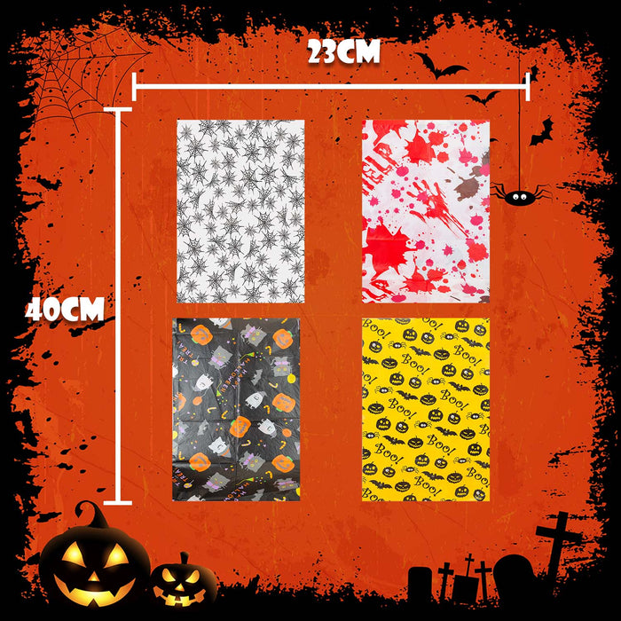 Halloween Tablecloth Web-Blood-Pumpkin Ghost-Pumpkin Bat | 4 Pack
