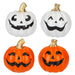 Halloween Happy Face Pumpkins | Decoration | 2 Orange 2 White | 4 Pack