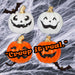 Halloween Happy Face Pumpkins | Decoration | 2 Orange 2 White | 4 Pack