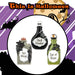Halloween Bottles Decoration | Accessories | Grey-Black-Green | 3 Pack