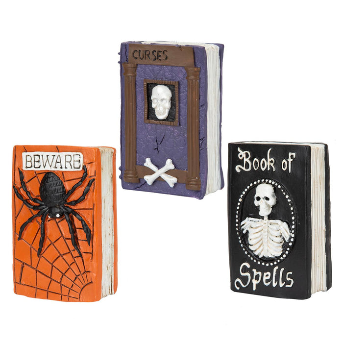 Halloween Book Decoration | Accessories | Orange-Purple-Black | 3 Pack