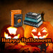 Halloween Books Stack | Party Decoration | Pumpkin-Skull | 2 Pack