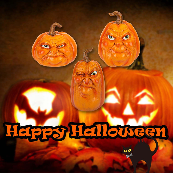 Halloween Grumpkins Decorations Grumpy Pumpkins | 3 Pack