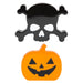 Halloween Decoration | Decoration | Pumpkin-Skull Crossbones | 2 Pack
