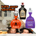 Halloween Mini Bottles Display Red-Black-Purple | 3 Pack