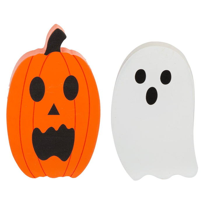 Halloween Mini Decorations | Accessories | Pumpkin-Ghost | 2 Pack