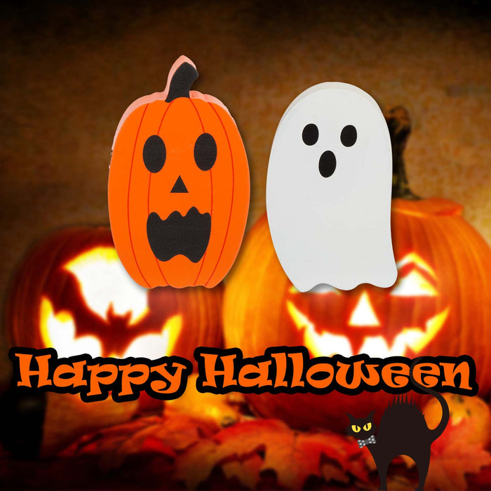 Halloween Mini Decorations | Accessories | Pumpkin-Ghost | 2 Pack