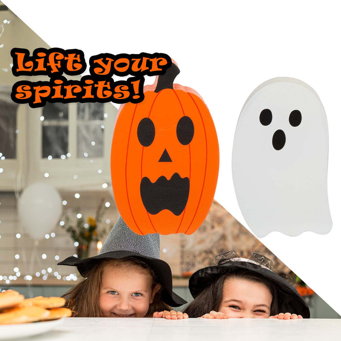 Halloween Mini Decorations | Accessories | Pumpkin-Ghost | 2 Pack