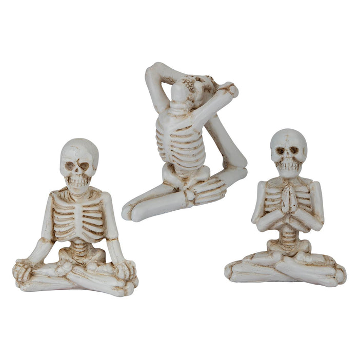 Halloween Skeleton Decorations Hands On Head-Pray-Yoga | 3 Pack