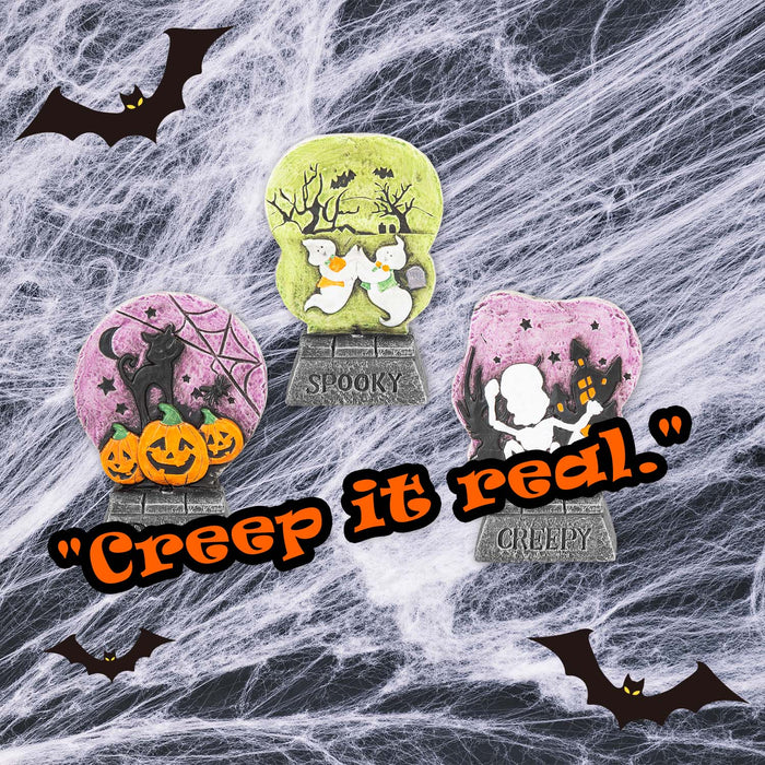Halloween LED Table Tombstones Spooky-Creepy-Boo | 3 Pack