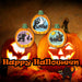 Halloween LED Pumpkin Scenes | Decoration | Cat-Ghost-House | 3 Pack