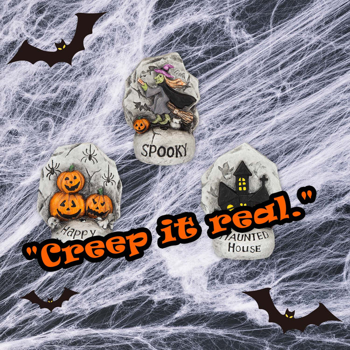 Halloween Table Decorations | Accessories | 3 Spooky Designs | 3 Pack