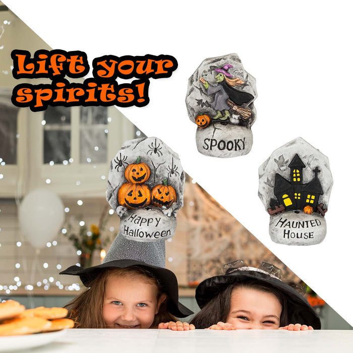 Halloween Table Decorations | Accessories | 3 Spooky Designs | 3 Pack