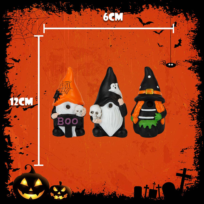 Halloween LED Gonks | Party Decoration | Witch-Skull-Boo | 3 Pack