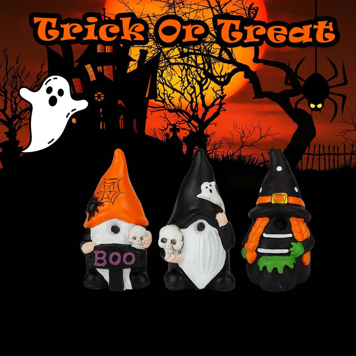 Halloween LED Gonks | Party Decoration | Witch-Skull-Boo | 3 Pack