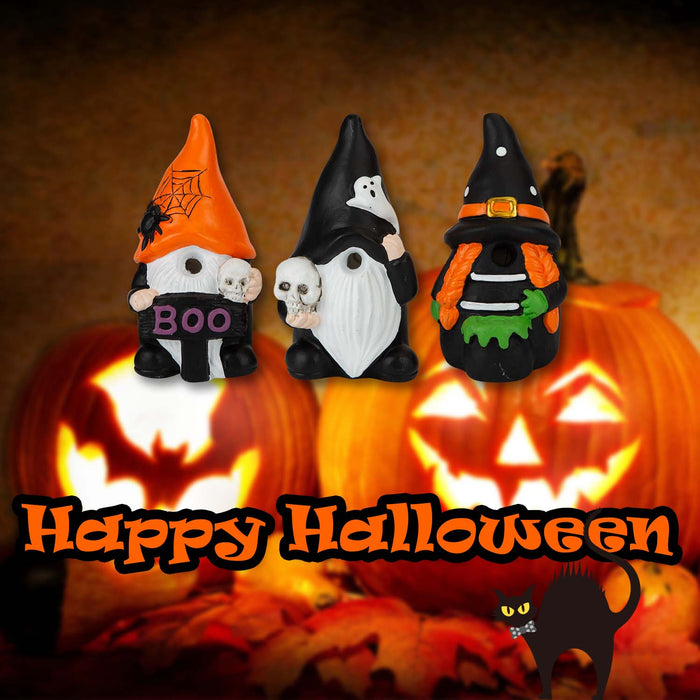 Halloween LED Gonks | Party Decoration | Witch-Skull-Boo | 3 Pack