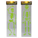 Halloween Skeleton Gel Stickers | Party Decoration | Green | 2 Pack