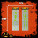 Halloween Skeleton Gel Stickers | Party Decoration | Green | 2 Pack