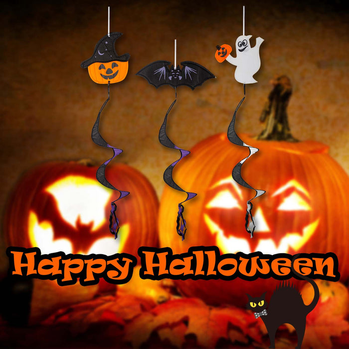 Halloween Windspinners | Party Decoration | Ghost Pumpkin Bat | 3 Pack