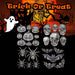 Halloween Wall Stickers Spiders-Bat-Skulls-Pumpkin | 4 Pack