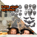 Halloween Wall Stickers Spiders-Bat-Skulls-Pumpkin | 4 Pack