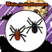 Halloween Tinsel Spider | Party Decoration | Black-Orange | 4 Pack
