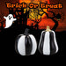 Halloween Black & White Pumpkin | Decoration | Tall-Round | 2 Pack