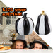 Halloween Black & White Pumpkin | Decoration | Tall-Round | 2 Pack