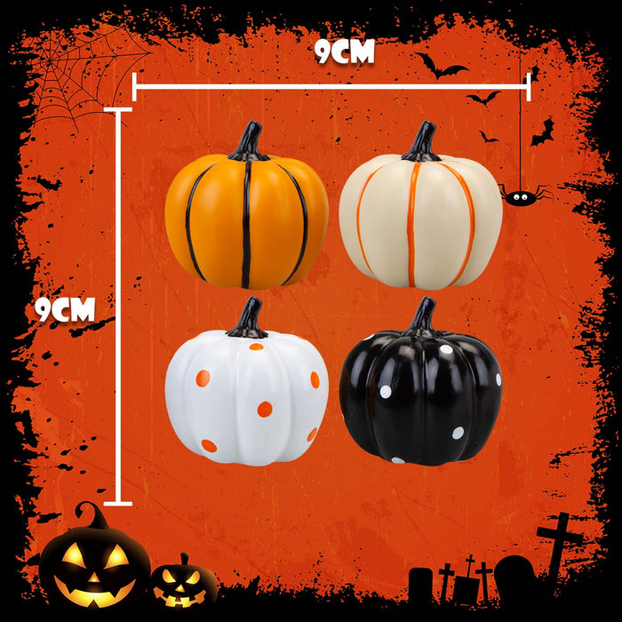 Halloween Polyresin Pumpkin | Party Decoration | Pack of 4 | 4 Pack