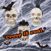 Halloween Polyresin Skull | Party Decoration | Cat-Crow-Bat | 3 Pack