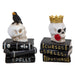 Halloween Skull On Books | Party Decoration | Crow-Crown | 2 Pack