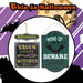 Halloween Metal Signs Broom Parking-Wing Of Bat | 2 Pack