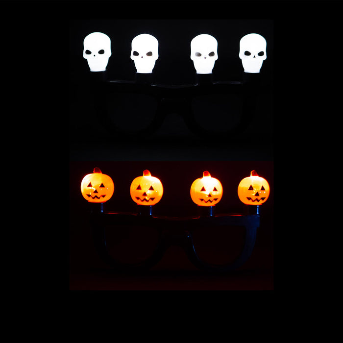 Halloween LED Halloween Glasses Pumpkin- Skulls | 2 Pack
