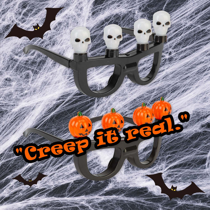 Halloween LED Halloween Glasses Pumpkin- Skulls | 2 Pack